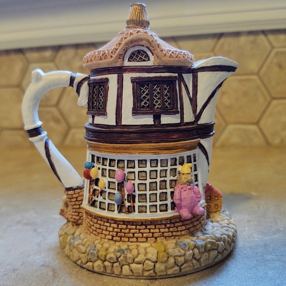 Vtg Hometown Teapot Cottages Merry Go Round Shop - Picture 6 of 13